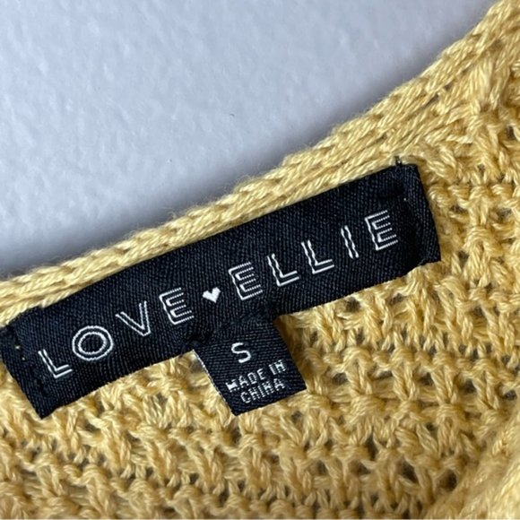 Love Ellie Stitch Fix Yellow Crochet Knit Tank S - Picture 7 of 9